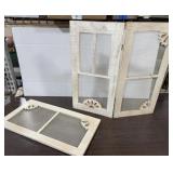 Decorative 3-Panel Window Pane Decor