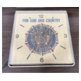 Vintage American Legion Lighted Wall Clock