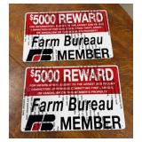 2 Farm Bureau Member Single-Sided Signs