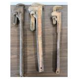 3 Heavy Duty Pipe Wrenches