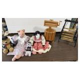 Decorative Swing, Wooden Washing Station Planter,