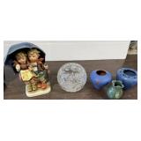 "Rain" Figurine, 3 Vases, Culpepper Vase