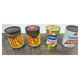 4 Champlin Unopened Motor Oil Cans