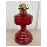 Thomaston Embossed Red Oil Lamp