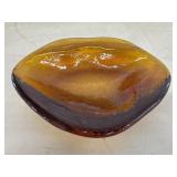 Amber Glass Free Form Ashtray
