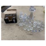 Misc candlestick holders & shot glasses