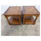 Pair of Bassett Wood End Tables