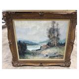 Framed & Signed Willi Bauer Oil on Canvas Painting