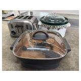 Toaster, Crockpot & Crux electric skillet