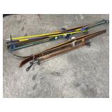 (2) wooden Snow Skis