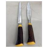 Faux Antler Handle Carving Knives