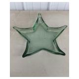 Green Glass Starfish Plate Decor