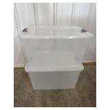 (2) Sterilite 66qt. Storage Containers