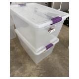 (2) Sterilite 66qt. Storage Containers