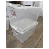 (2) Sterilite 66qt. Storage Containers