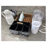 Coffee Pot, Organizer Caddy, Iron, Speaker, misc