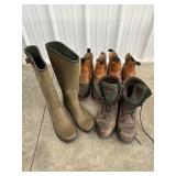 (2) Columbia Boots, Browning Boots & Rubber Boots