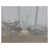 Pedestal Compote, Vase & Candy Dish