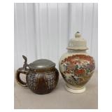 Reinhold Pottery Beer Stein & Japan Ginger Jar