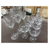 Clear Glass Goblets, misc wine glasses
