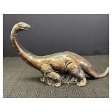 9" Sinclair Oil Dino the Dinosaur Metal Coin Bank