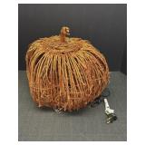 Halloween Twig & Sparkle Lighted Pumpkin