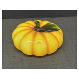 Glass Blowen Pumpkin w/ Green Stem