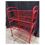 Metal Wire Rack Display Cart