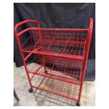 Metal Wire Rack Display Cart