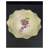 Royal Firenze serving bowl w/grape design, green