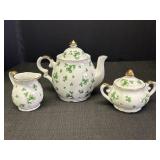 Lefton Musical Tea Pot, Cream & Sugar