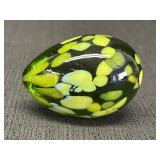 3.75" Green Glass Egg
