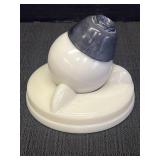 Swivodex Zephyr Glass Inkwell & base.