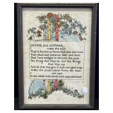 Framed Father & Mother poem, 7.75 x 10.75in