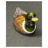 6.5" Blown Glass Mallard Duck Paperweight