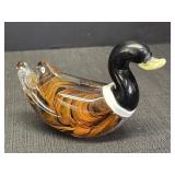 6.5" Blown Glass Mallard Duck Paperweight
