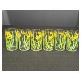 (6) Swanky Swig Daffodil Juice Glasses