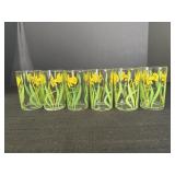(6) Swanky Swig Daffodil Juice Glasses