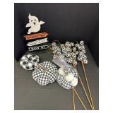 Black & White Cloth & Rubber Pumpkins & Gosht