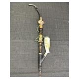 Ornate smoking pipe, 18in, deer motif