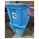 (2) 20 gallon storage containers w/ lids
