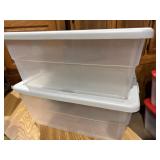 (2) storage containers