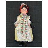Folk Art Russian Doll w/ plastic face & arms
