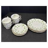 Aynsley Bone China 8.25" Plate, Cups, & Saucer