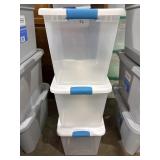 (3) Sterilite Storage Containers w/ lids