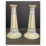 Pair of M.A. Hadley Signed Candlestick Holders,