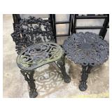 Cast Iron Chair & cast iron Grape Vine Table