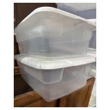 (2) storage containers w/ lids