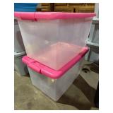 (2) Sterilite storage containers w/ lids