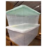 (2) storage containers w/ lids